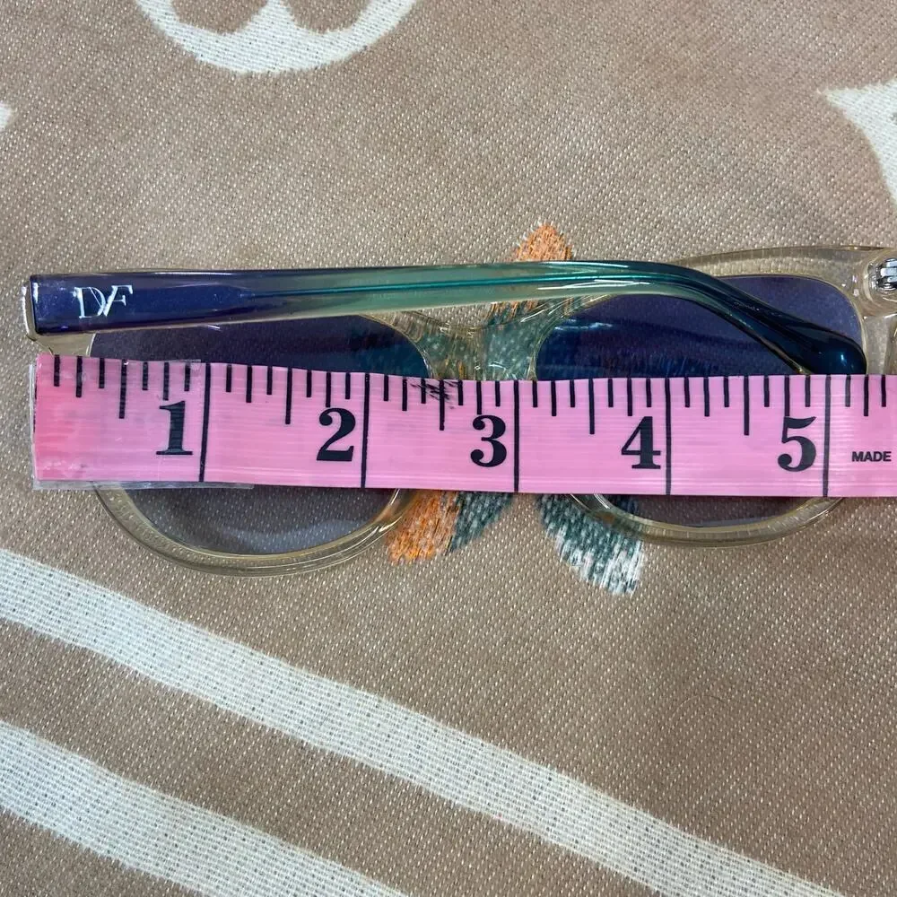 DIANE VON FURSTTENBURG Brielle Sunglass Frames DVF613S Women's Ombre Green Clear